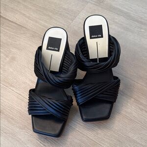 Dolce Vita Black Strappy Mules